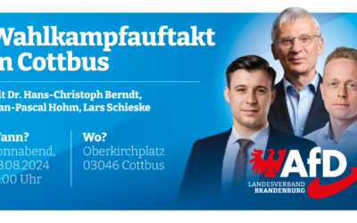 AfD-Wahlkampfauftakt zur Landtagswahl in Cottbus